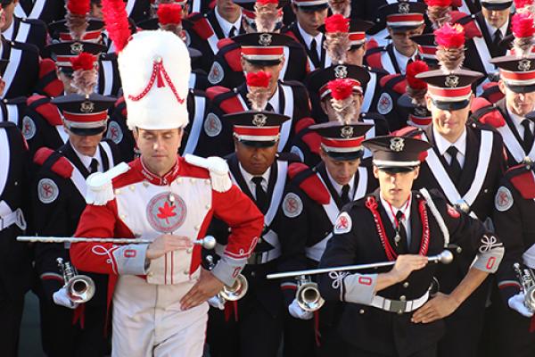 The Ohio State University Marching Band performing