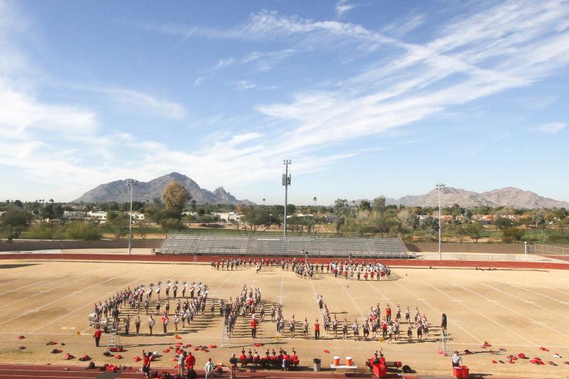 Script Ohio in Arizona Photo of band rehearsal in Arizona