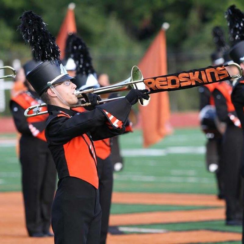 Christopher Lewis in high school marching band Christopher Lewis in high school marching band