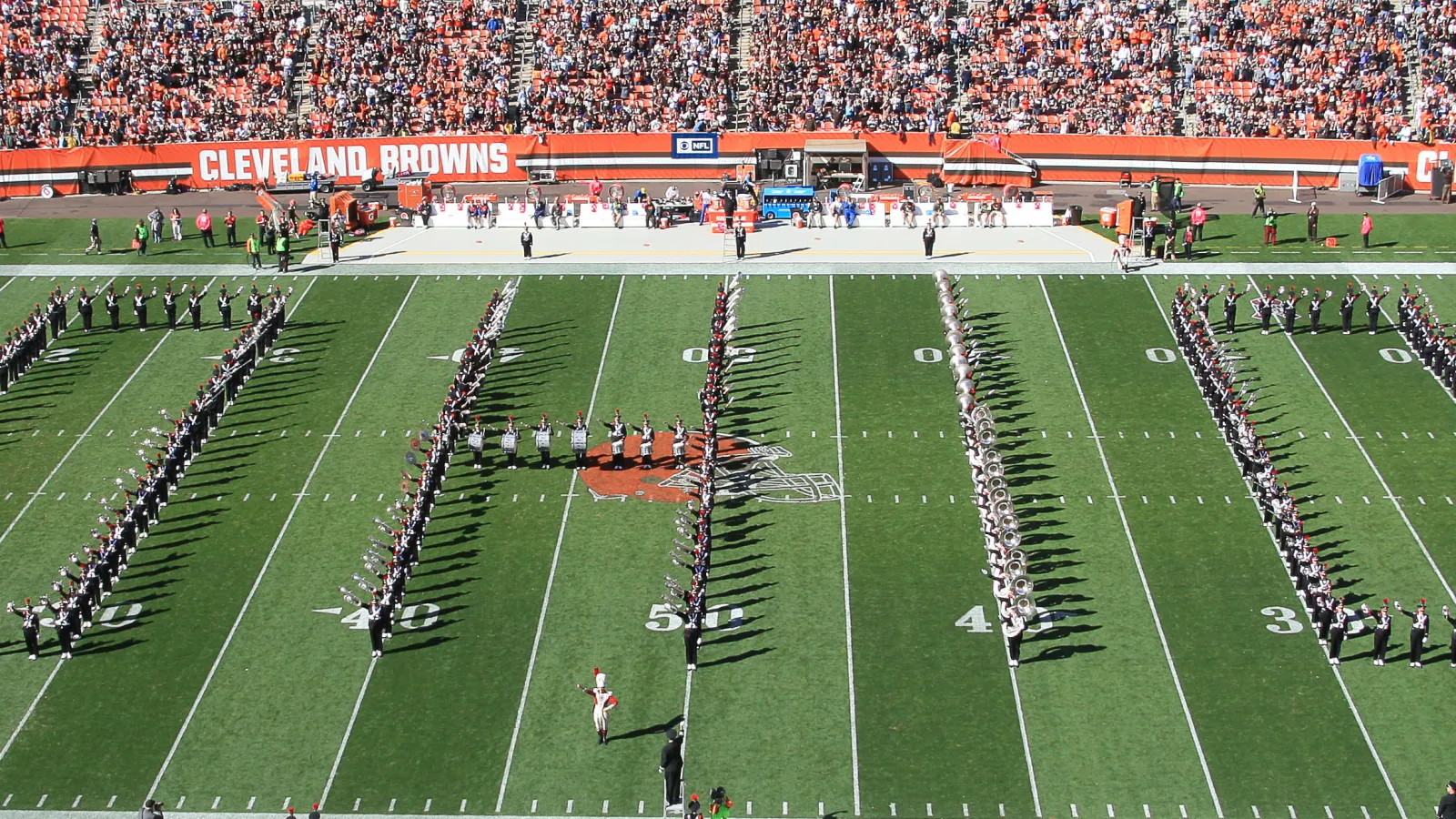 Marching Band at Browns-Patriots game