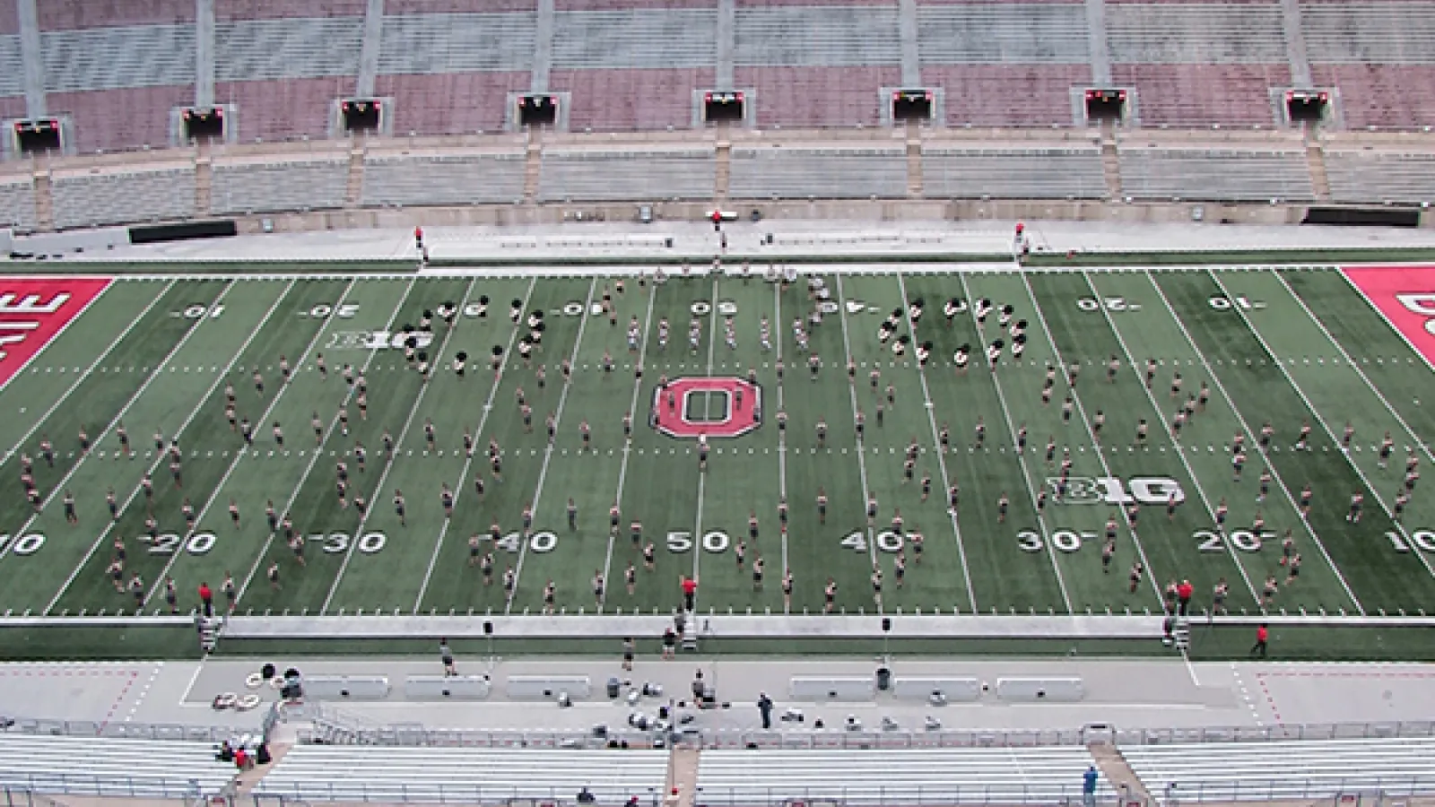 TBDBITL in formation during "Hindsight is 2020" halftime show