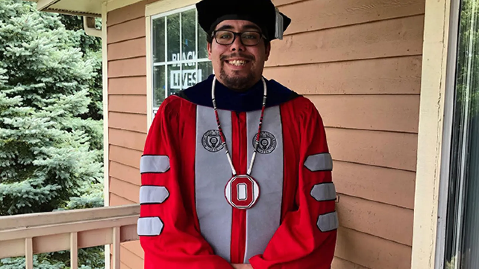 Deondre Smiles in regalia