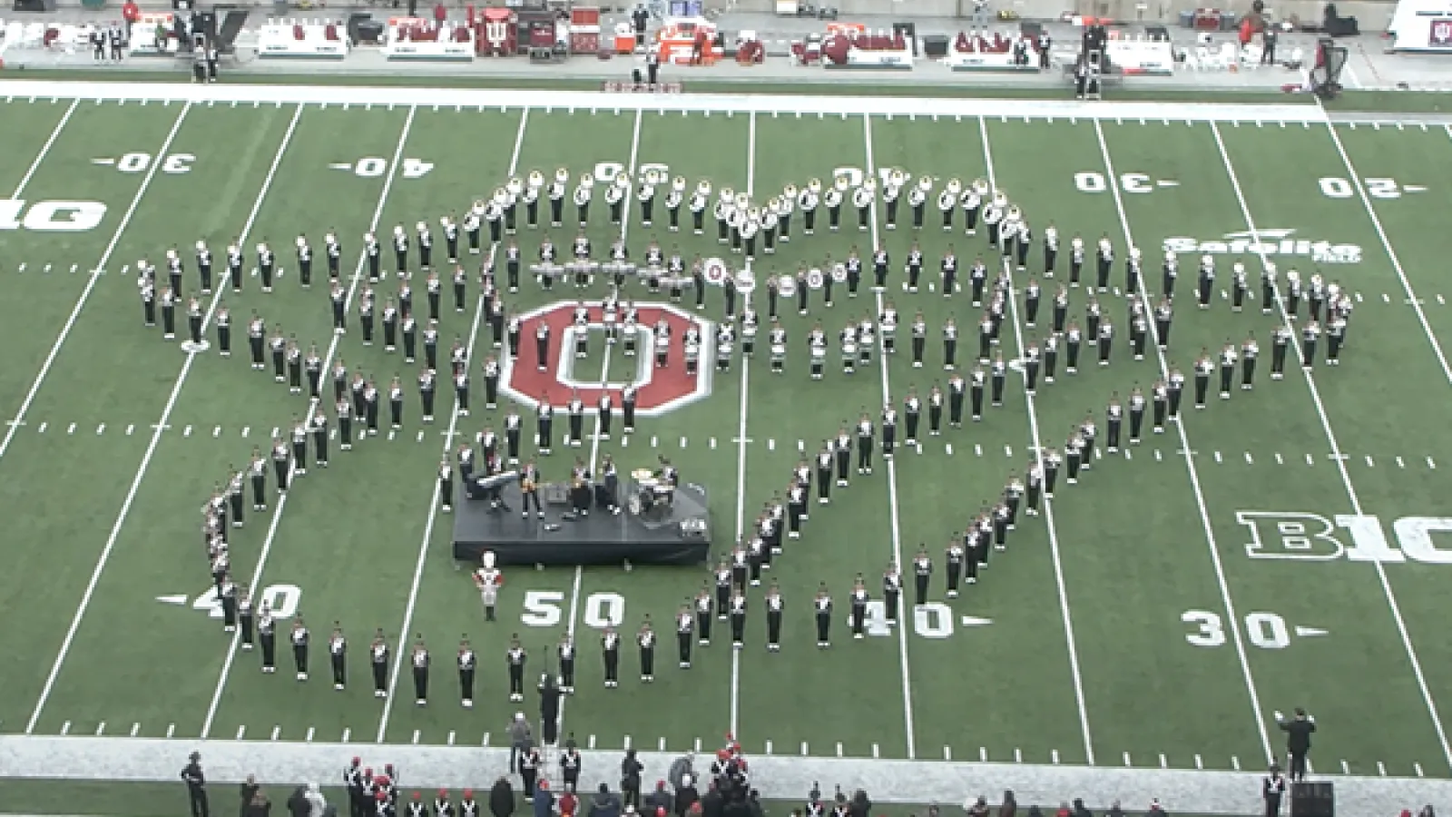 Band forming Rolling Stones logo