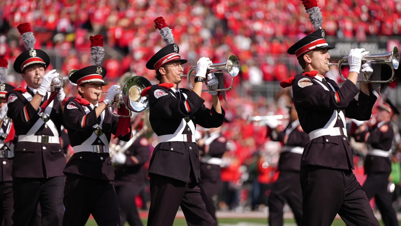 Flugelhorn marching in script ohio