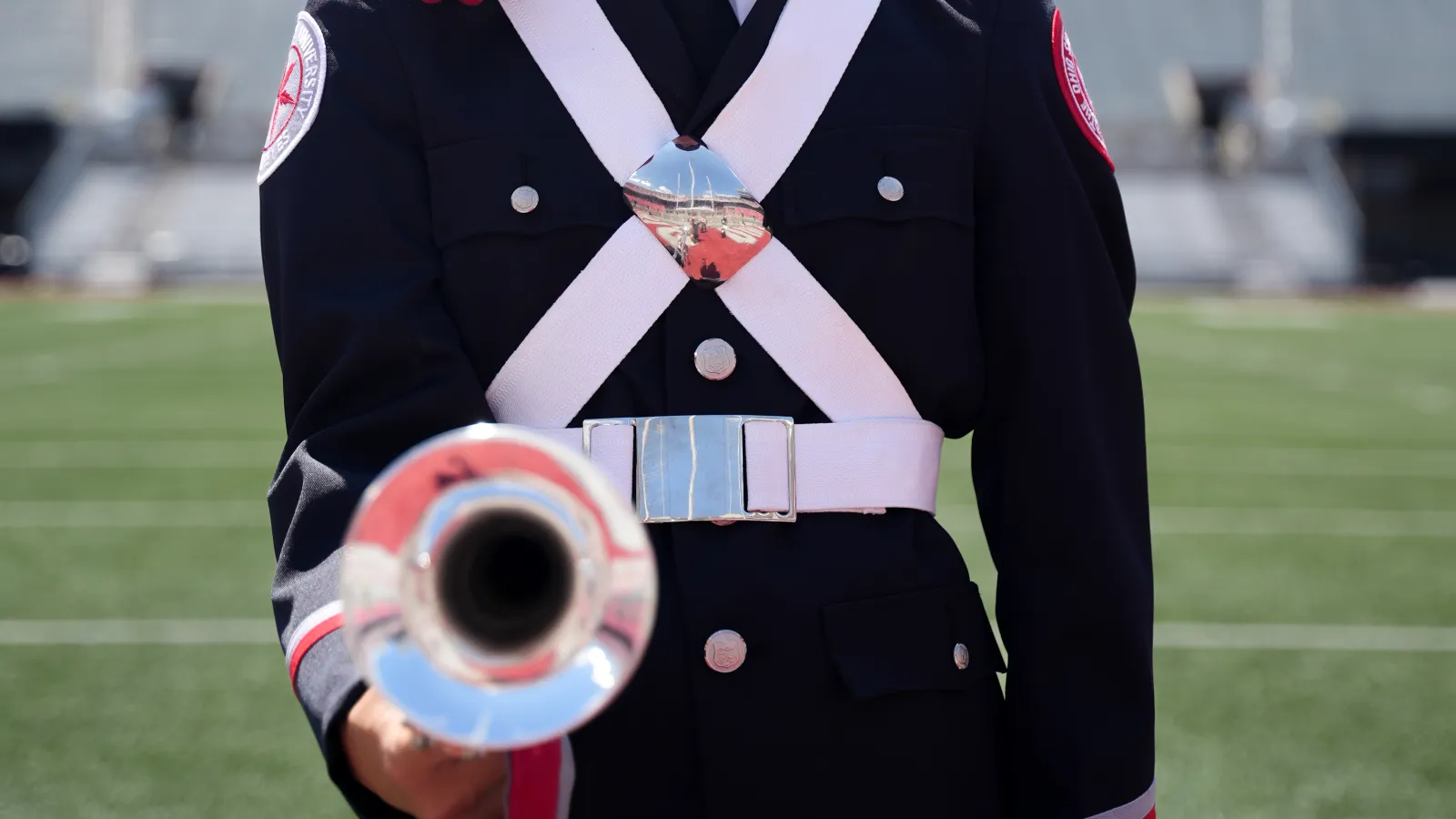 trumpet player wearing the uniform
