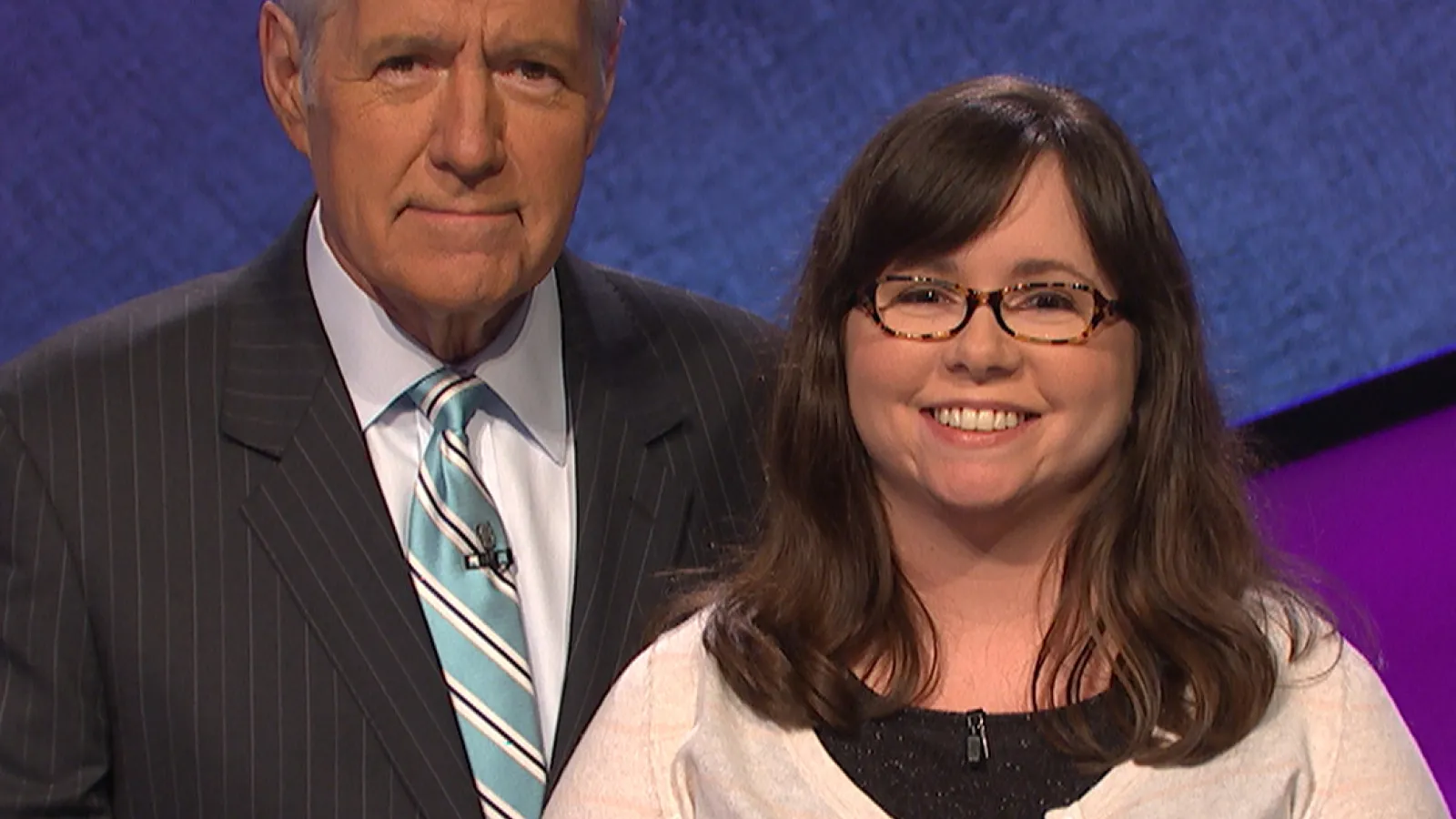 photo of Deborah Elliott and Alex Trebek