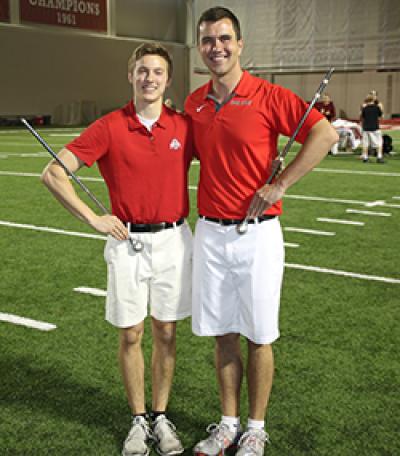 Assistant Drum Major John LaVange and Drum Major Nathan MacMaster