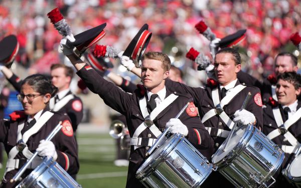 Snare Drummer taking off his hat