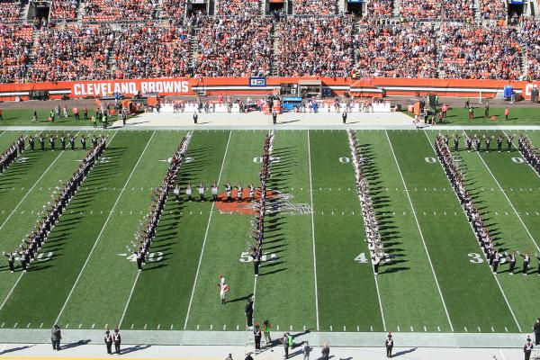 Marching Band at Browns-Patriots game