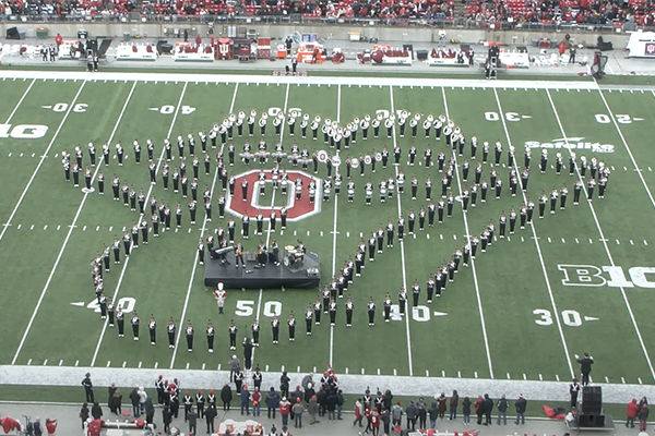 Band forming Rolling Stones logo