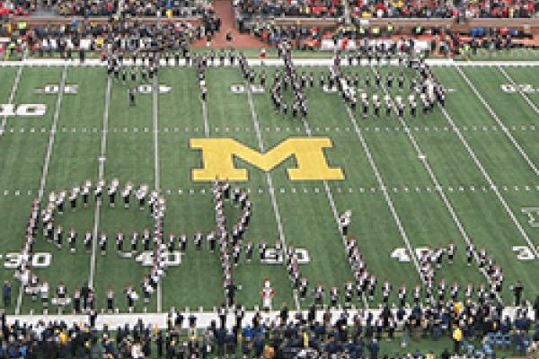 Script Ohio at Michigan Stadium TDBITL performs a double Script Ohio at Michigan Stadium