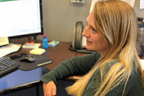 Lindsay Hostetler at work for the Franklin County Engineer's Office