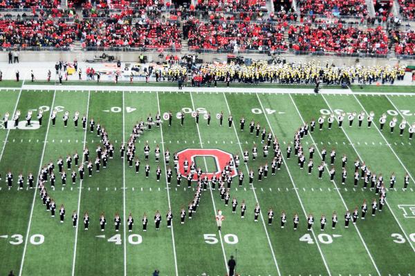 The Ohio State Marching Band marches in "Olympic Spirit" show The Ohio State Marching Band marches in "Olympic Spirit" show