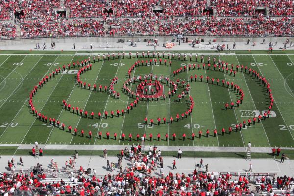 OSU Athletic Band performs at the Spring 2014 football game.