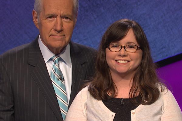 Deborah Elliott with Alex Trebek photo of Deborah Elliott and Alex Trebek