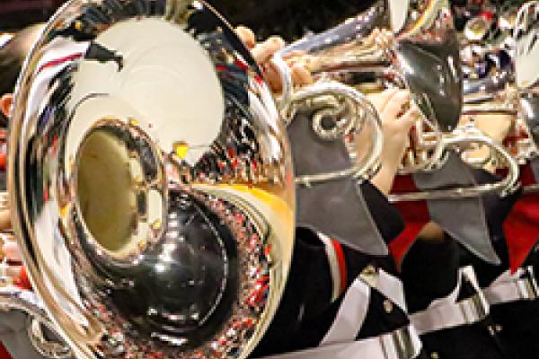 TBDBITL playing instruments during Skull Session on Oct. 5, 2019